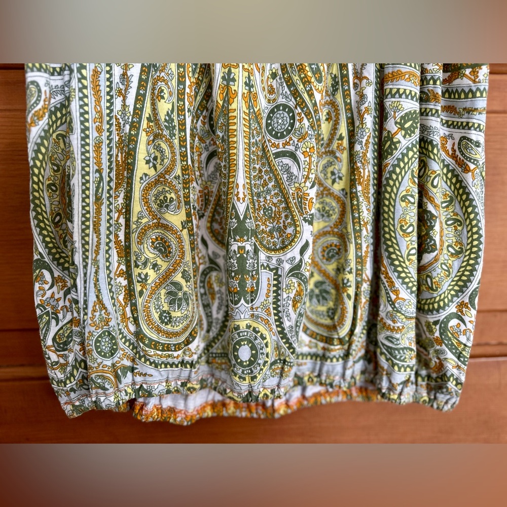 Vintage Free People Paisley Print sparkly detailed Tank Top, size M, Medium! EUC - Picture 5 of 8